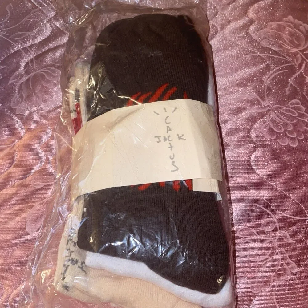 Travis Scott Cactus Jack Reverse Jack Multicolor Trio Unisex Socks McDonalds New